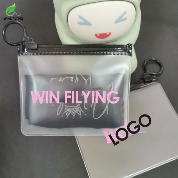 Jewelry Packaging Bags Supplier - Wins Flying Custom with Logos Pvc Clear Frosted Pouch Small Zipper Bag