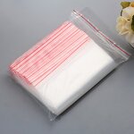 PE Zip Lock Bag Supplier - Wins Flying Waterproof Clear Transparent All Types Size Red Side Zipper Pouches