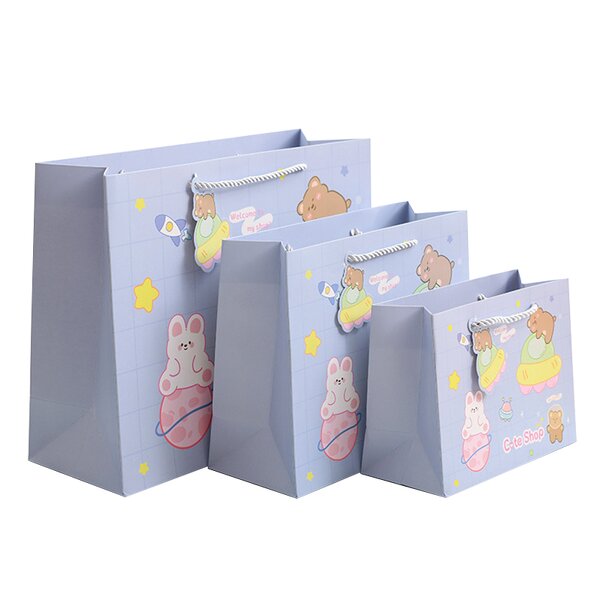 Paper Gift Bag Manufacturer - Wins Flying Multiple Color Printed Flat Handle Big for Gift Shopping