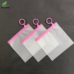 Plastic Ziplock Packaging Manufacturer - Wins Flying Custom Logo Reusable Pvc Small Frosted Zipper Bag for Earring
