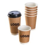 Disposable Paper Cups Manufacturer - Wins Flying 6-12oz Custom Logo Ripple Double Wall Tea Coffee with Lid