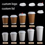 Embossed Coffee Cup Factory - Wins Flying New Design Double Wall 12oz Hot Drink Paper Cups with Lids