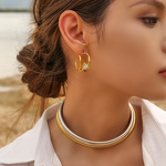 Morandi Crystal Earrings Supplier - 18K Gold-Plated Multicolor PVC Stainless Steel