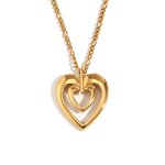 Heart Pendant Necklace Factory - 2024 Wholesale Custom 18K Gold Plated Double