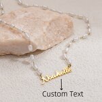 Name Necklace Manufacturer - Personalized Custom English Letter Pearl Chain