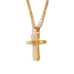 Cross Pendant Necklace Supplier - Wholesale Custom Minimalist Gold Plated