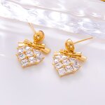 Geometric Earrings Factory - Diamond Zircon Irregular 925 Silver Needle