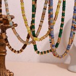 Natural Stone Necklace Factory - High Quality Gold Plated Colorful Beaded