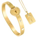 Jewelry Set Supplier - 18K Gold Plated Chain Necklace Diamond Bracelet Set