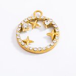 Devil's Eye Pendant Supplier - 18K Gold Plated Stainless Steel DIY Non-Fading