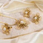 Pearl Flower Jewelry Set Manufacturer - Vintage Wholesale Luxury 18K Gold Plated