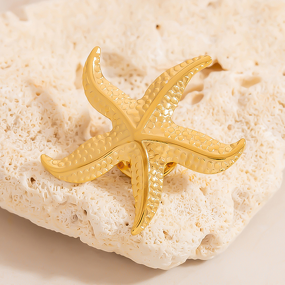Starfish Brooch Factory - Summer Ocean Beach Waterproof 18K Gold Plated