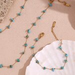 Turquoise Choker Manufacturer - Unisex 18K PVD Gold Plated Vintage Stainless