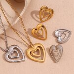 Heart Pendant Necklace Factory - 2024 Wholesale Custom 18K Gold Plated Double