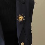 Brooch Manufacturer - Luxury 18K Gold Stainless Steel High-end Chest Pin