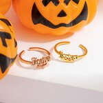 Halloween Ring Manufacturer - Customized Ghost Spider Bat Name Letters Open