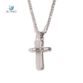 Cross Pendant Necklace Manufacturer - High Quality Minimalist 18K Gold Plated