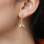 Zirconia Pearl Earrings Manufacturer - Vintage Personalized Inlay 18K Gold Plated