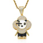 Donkey Flower Necklace Factory - Hiphop 18K Gold Plated Brass Cartoon Twist Chain