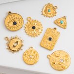 Devil's Eye Charm Supplier - Wholesale Zircon 18K Gold Plated Stainless Steel