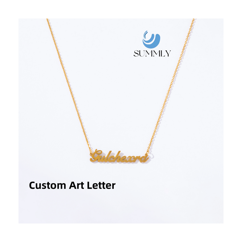 Name Necklace Factory - 18K Gold Plated Stainless Steel Custom Heart Pearl