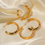 Pearl Hoop Earrings Manufacturer - Wholesale 18K PVD Gold Plated Mini Pearl CC