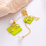 Starfish Earrings Manufacturer - Zircon Five-Pointed 925 Silver Oil-Drop Diamond