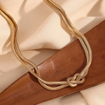 Snake Chain Necklace Manufacturer - Wholesale Custom Gold Plated Twisted Double