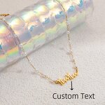 Name Necklace Supplier - Personalized Custom English Letter Pearl Chain