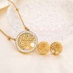 Tree of Life Jewelry Set Factory - 18K Gold Plated Hollowed Out Necklace Set