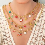 Christmas Jewelry Set Factory - 18K Gold Plated Stainless Steel Pendant Set