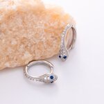 Zircon Needle Earrings Supplier - Trendy 925 Sterling Silver Snake Brass