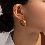 Ladies Stud Earrings Manufacturer - High Quality 18K PVD Gold Plated Waterproof