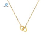 Pendant Necklace Factory - 18K Gold Stainless Steel Roman Double Ring