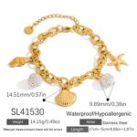 Ocean Bracelet Factory - Vintage Wholesale Zircon 18K Gold Plated for Women