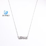 Halloween Necklace Supplier - Customized Stainless Steel Name Letters Pendant