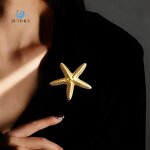 Starfish Brooch Supplier - Wholesale Trendy Waterproof 18K Gold Plated