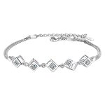 Geometric Brass Bracelet Supplier - Women's Fashion Square with Zirconia Rubik's