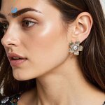 Flower Butterfly Earring Manufacturer - Trend Personalized 18K Gold Plated Non Fading