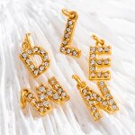 Jewelry Charm Manufacturer - Handmade 26 Letters Zircon 18K Gold Plated