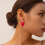 Heart Pendant Earrings Supplier - Trendy Wholesale Simple 18K Gold Plated