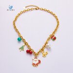 Christmas Jewelry Set Factory - 18K Gold Plated Stainless Steel Pendant Set