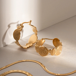 Ladies Stud Earrings Manufacturer - High Quality 18K PVD Gold Plated Waterproof