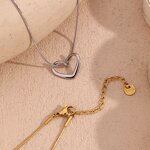 Hollow Heart Necklace Factory - Gold Plated Snake Chain Vintage Stainless Steel