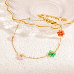 Daisy Flower Chain Supplier - Wholesale Colourful 18K Gold Plated Stainless Steel