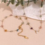 Gemstone Necklace Supplier - Personalized Vintage Gold Plated Stainless Steel