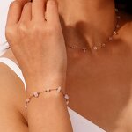 Crystal Choker Manufacturer - Wholesale Custom Pink Gold Plated Stainless Steel