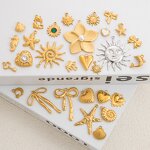 Gold Plated Pendant Factory - 18K Stainless Steel Bow Starfish Heart DIY