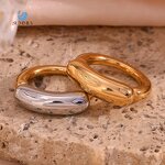 Gold Plated Rings Supplier - Wholesale Vintage Mixed Tube 18K Stainless Steel