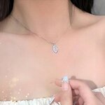 Zircon Leaf Necklace Manufacturer - Vintage 925 Silver 18K Gold Plated Fine